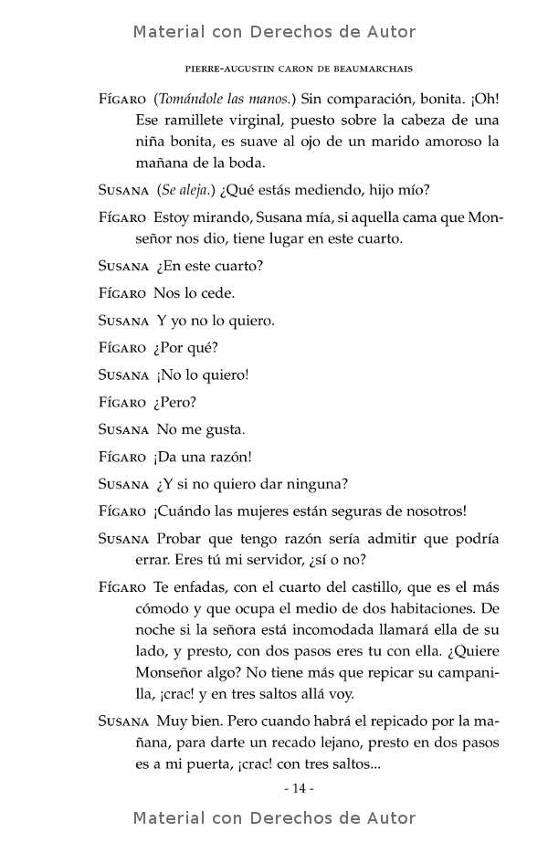 Interior del libro: El Casamiento de Fígaro de Beaumarchais 06