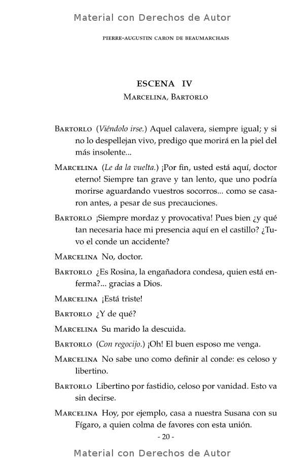 Interior del libro: El Casamiento de Fígaro de Beaumarchais 10